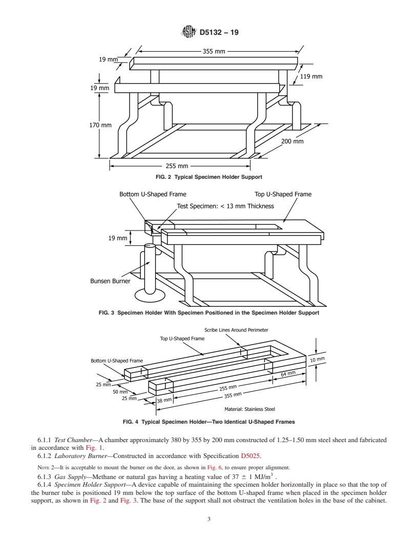 REDLINE ASTM D5132-19 - Standard Test Method for  Horizontal Burning Rate of Polymeric Materials Used in Occupant  Compartments of Motor Vehicles