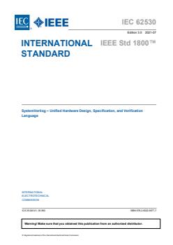 IEC 62530:2021 - SystemVerilog - Unified Hardware Design, Specification, and Verification Language - Page 3 preview