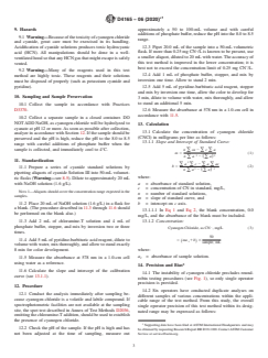 ASTM D4165-06(2020)e1 ASTM D4165-06(2020)e1 - Standard Test Method for Cyanogen Chloride in Water  - Page 3 preview