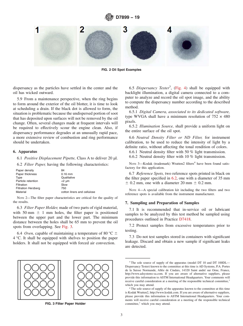 ASTM D7899-19 - Standard Test Method for Measuring the Merit of Dispersancy of In-Service Engine Oils  with Blotter Spot Method