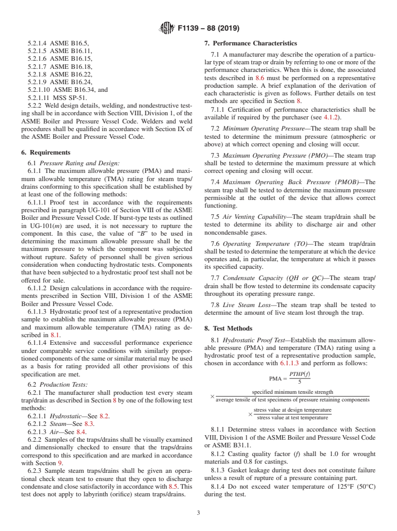 ASTM F1139-88(2019) - Standard Specification for  Steam Traps and Drains