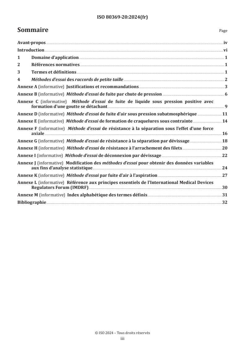 ISO 80369-20:2024 - Raccords de petite taille pour liquides et gaz utilisés dans le domaine de la santé - Partie 20: Méthodes d essai communes
Released:20. 11. 2024