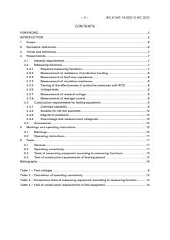 IEC 61557-14:2023 - Electrical safety in low voltage distribution systems up to 1 000 V AC and 1 500 V DC - Equipment for testing, measuring or monitoring of protective measures - Part 14: Equipment for testing the safety of electrical equipment of machinery
Released:8/25/2023 - Page 4 preview