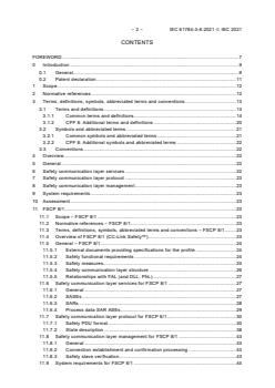 IEC 61784-3-8:2021 - Industrial communication networks - Profiles - Part 3-8: Functional safety fieldbuses - Additional specifications for CPF8 - Page 4 preview