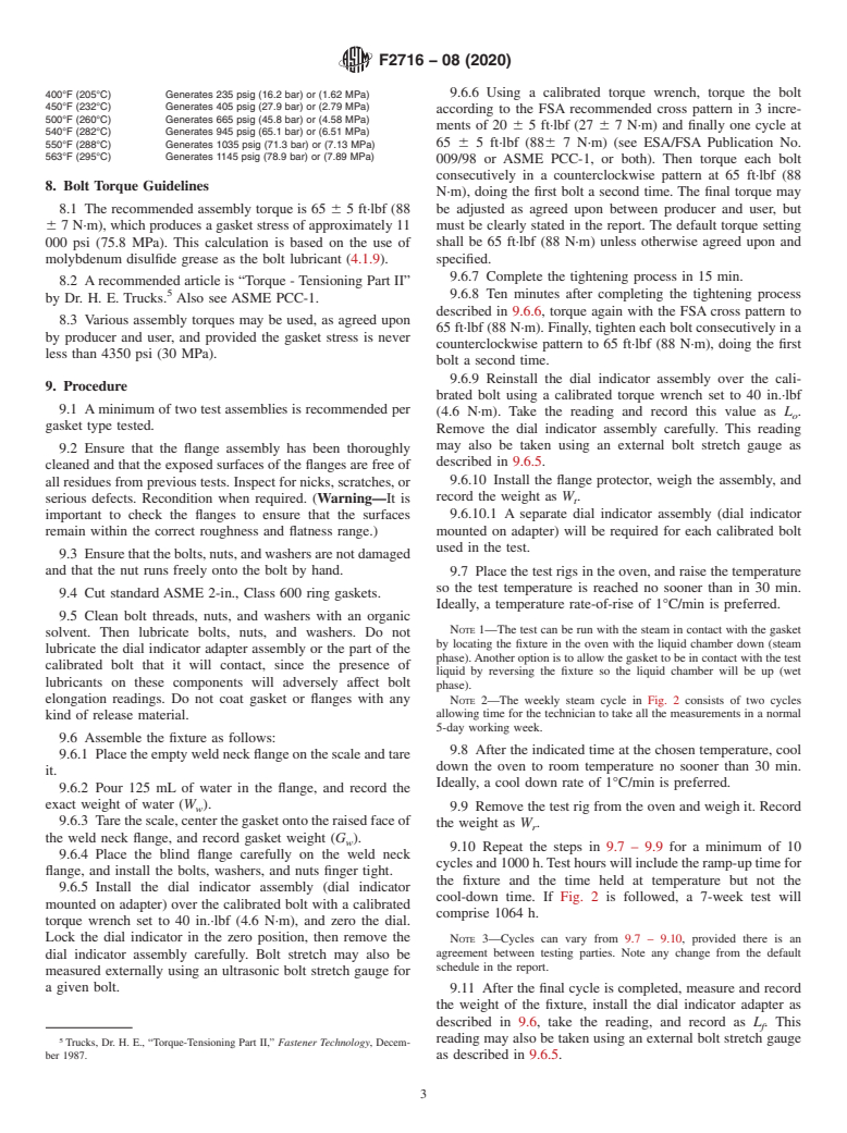 ASTM F2716-08(2020) - Standard Practice for Comparison of Nonmetallic Flat Gaskets in High Pressure Saturated  Steam