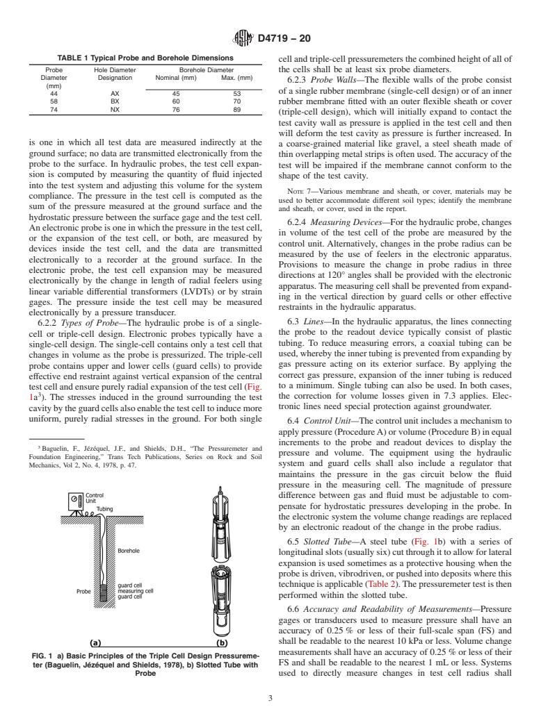 ASTM D4719-20 - Standard Test Methods for Prebored Pressuremeter Testing in Soils