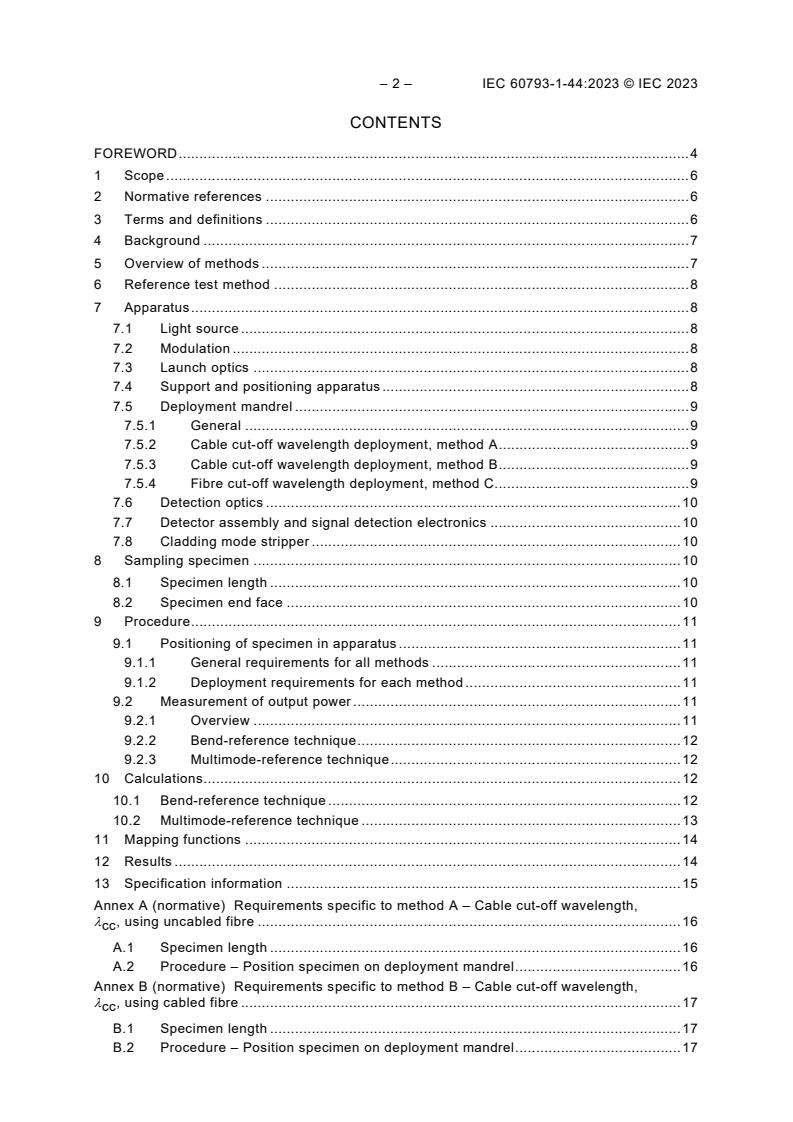 IEC 60793-1-44:2023 IEC 60793-1-44:2023 - Optical fibres - Part 1-44: Measurement methods and test procedures - Cut-off wavelength
Released:7/24/2023 - Page 4 preview