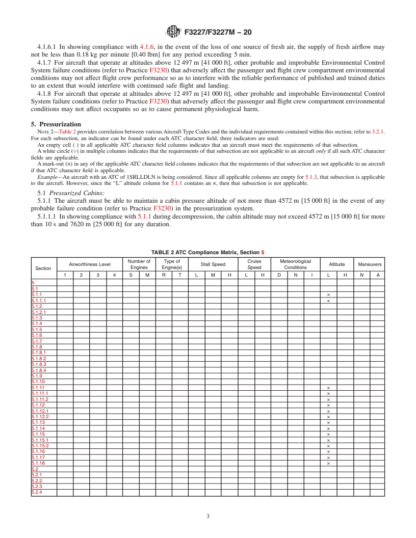 REDLINE ASTM F3227/F3227M-20 - Standard Specification for Environmental Systems in Aircraft