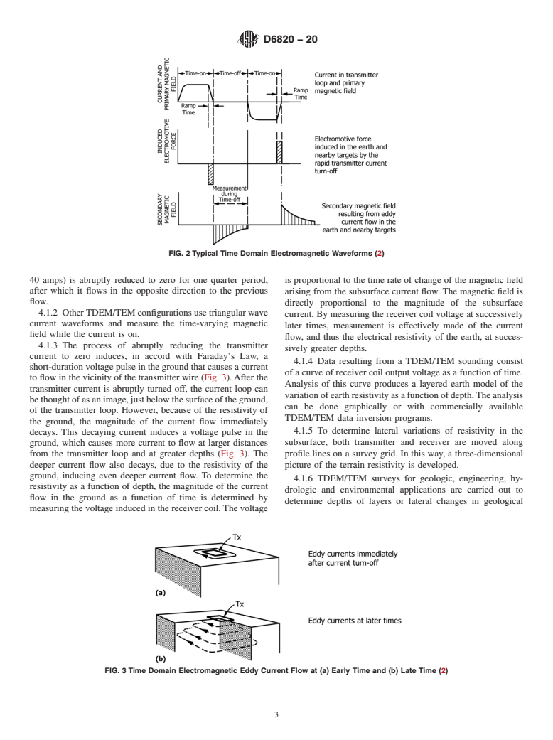 ASTM D6820-20 - Standard Guide for Use of the Time Domain Electromagnetic Method for Geophysical  Subsurface Site Investigation