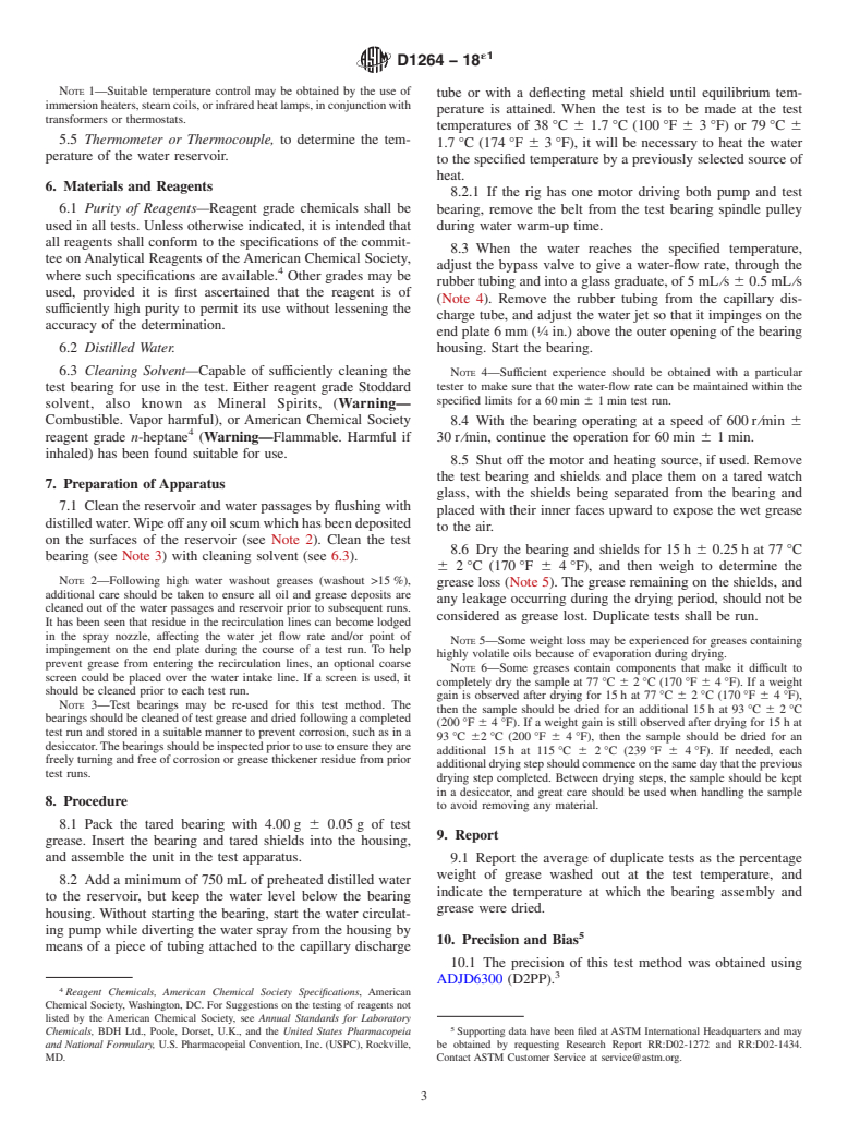 ASTM D1264-18e1 - Standard Test Method for Determining the Water Washout Characteristics of Lubricating   Greases