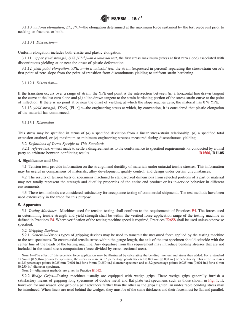 REDLINE ASTM E8/E8M-16ae1 - Standard Test Methods for  Tension Testing of Metallic Materials