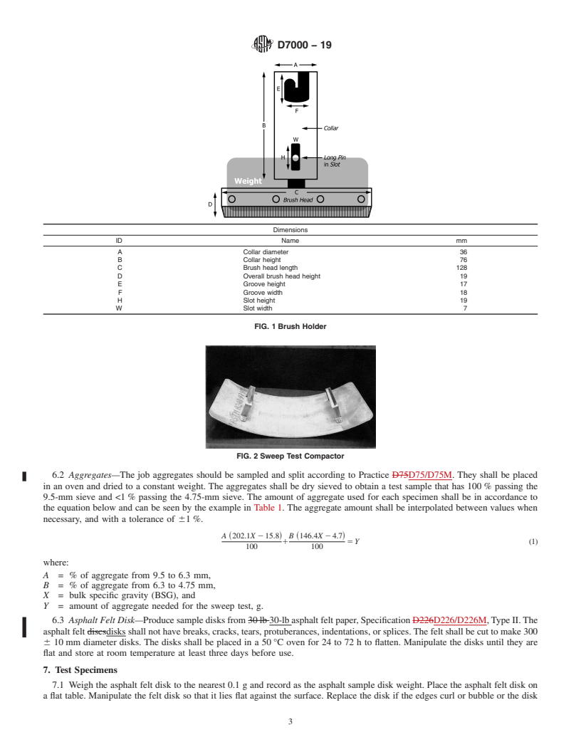 REDLINE ASTM D7000-19 - Standard Test Method for Sweep Test of Emulsified Asphalt Surface Treatment Samples
