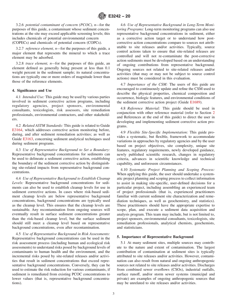 ASTM E3242-20 - Standard Guide for Determination of Representative Sediment Background Concentrations