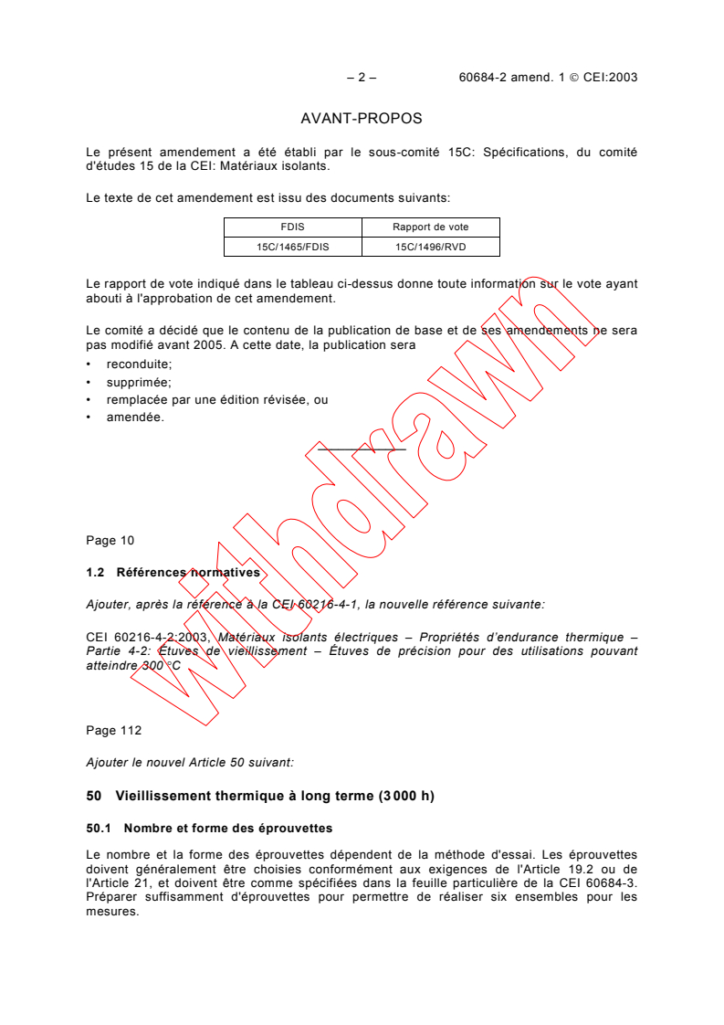 IEC 60684-2:1997/AMD1:2003 IEC 60684-2:1997/AMD1:2003 - Amendment 1 - Flexible insulating sleeving - Part 2: Methods of test
Released:4/29/2003
Isbn:2831869978 - Page 2 preview