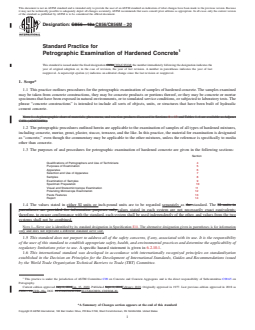 REDLINE ASTM C856/C856M-20 - Standard Practice for  Petrographic Examination of Hardened Concrete
