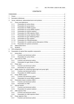 IEC TR 61292-1:2022 - Optical amplifiers - Part 1: Parameters of optical fibre amplifier components - Page 4 preview
