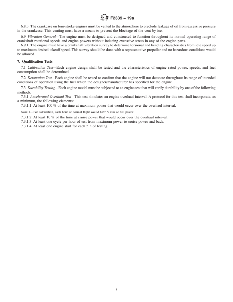 REDLINE ASTM F2339-19a - Standard Practice for Design and Manufacture of Reciprocating Spark Ignition Engines  for Light Sport Aircraft