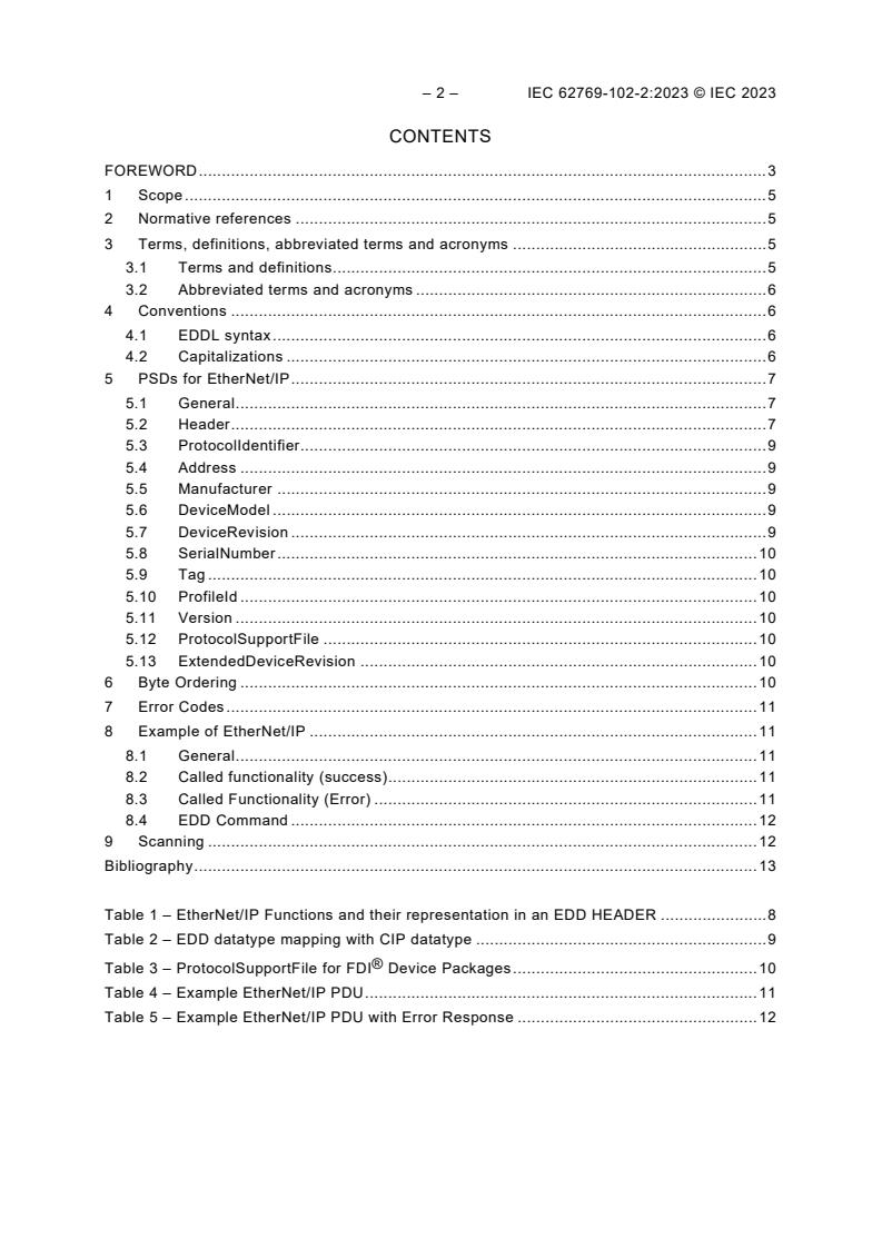 IEC 62769-102-2:2023 IEC 62769-102-2:2023 - Field device integration (FDI®) - Part 102-2: Profiles - EtherNet/IP
Released:4/14/2023 - Page 4 preview