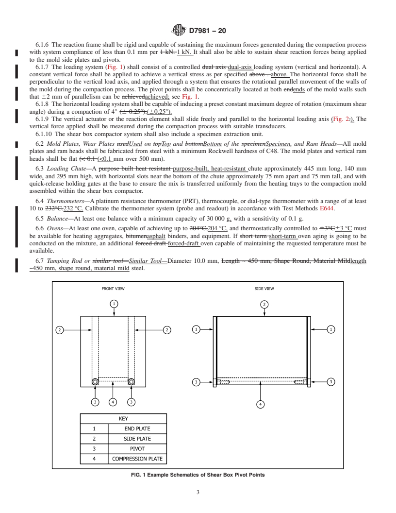 REDLINE ASTM D7981-20 - Standard Practice for Compaction of Prismatic Asphalt Specimens by Means of the Shear  Box Compactor
