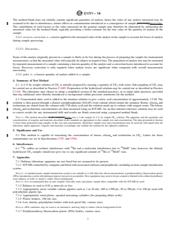 ASTM C1771-19 REDLINE ASTM C1771-19 - Standard Test Method for Determination of Boron, Silicon, and Technetium in Hydrolyzed Uranium Hexafluoride by Inductively Coupled Plasma—Mass Spectrometer After Removal of Uranium by Solid Phase Extraction - Page 2 preview