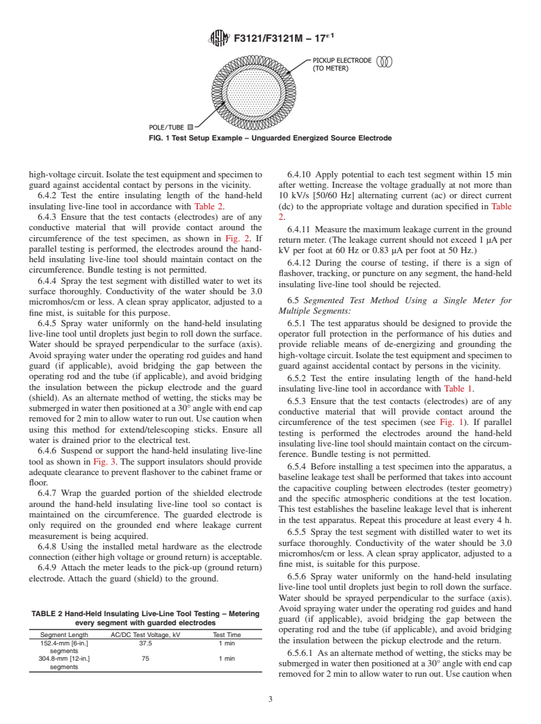 ASTM F3121/F3121M-17e1 - Standard Guide for In-Service Inspection, Maintenance, and Electrical Testing  of Hand-Held Live-Line Insulating Tools (Fiberglass-Reinforced Plastic  (FRP))