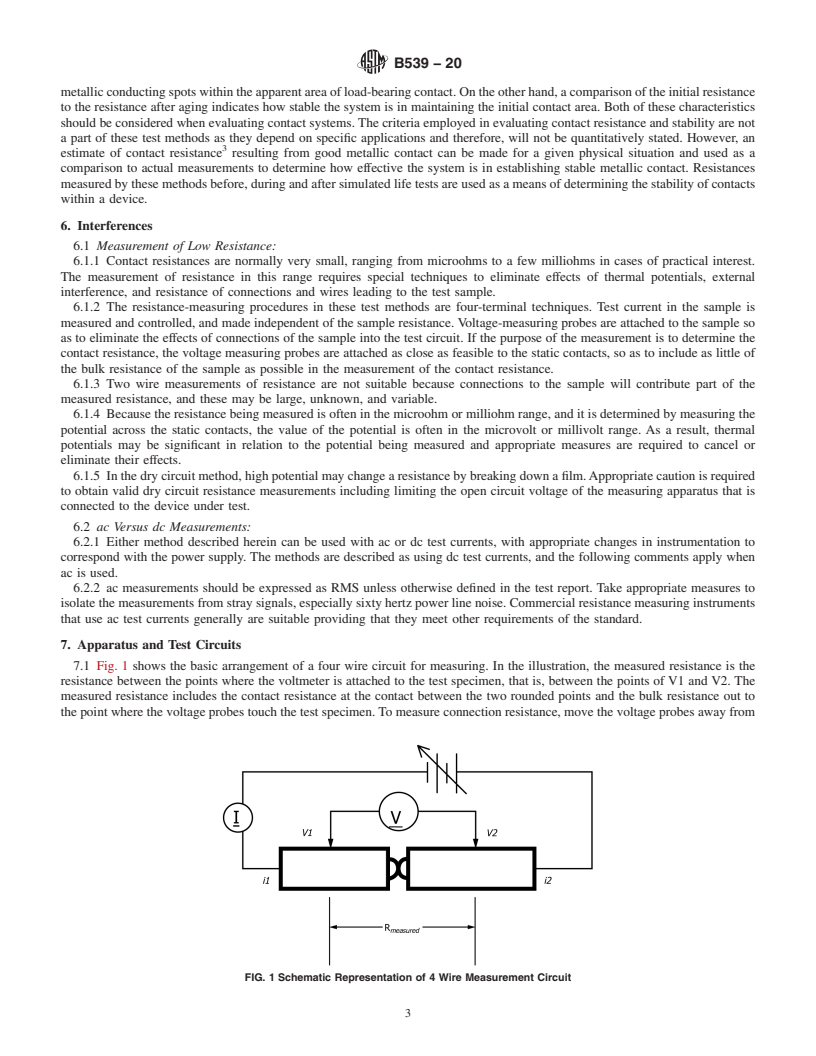 REDLINE ASTM B539-20 - Standard Test Methods for Measuring Resistance of Electrical Connections (Static Contacts)