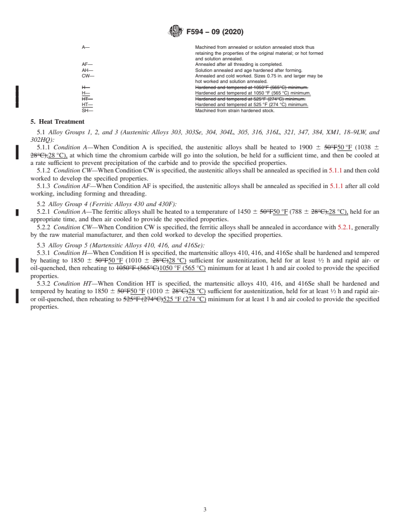 REDLINE ASTM F594-09(2020) - Standard Specification for  Stainless Steel Nuts