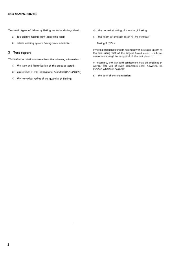 ISO 4628-5:1982 ISO 4628-5:1982 - Paints and varnishes -- Evaluation of degradation of paint coatings -- Designation of intensity, quantity and size of common types of defect - Page 4 preview