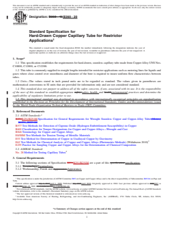 ASTM B360-20 REDLINE ASTM B360-20 - Standard Specification for Hard-Drawn Copper Capillary Tube for Restrictor Applications - Page 1 preview