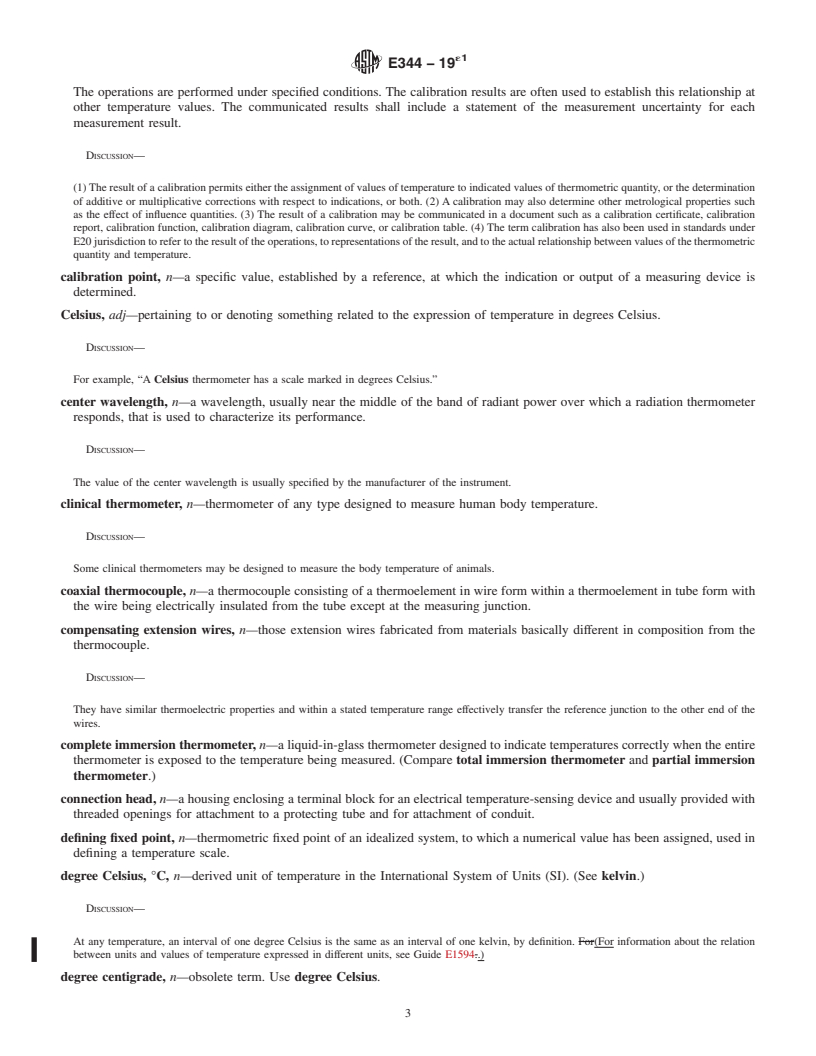 REDLINE ASTM E344-19e1 - Terminology Relating to  Thermometry and Hydrometry