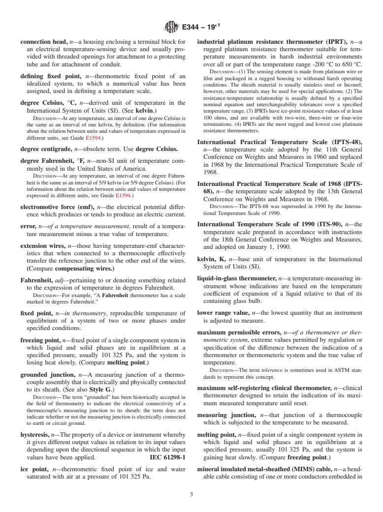 ASTM E344-19e1 - Terminology Relating to  Thermometry and Hydrometry