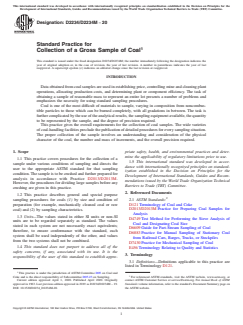 ASTM D2234/D2234M-20 ASTM D2234/D2234M-20 - Standard Practice for Collection of a Gross Sample of Coal - Page 1 preview