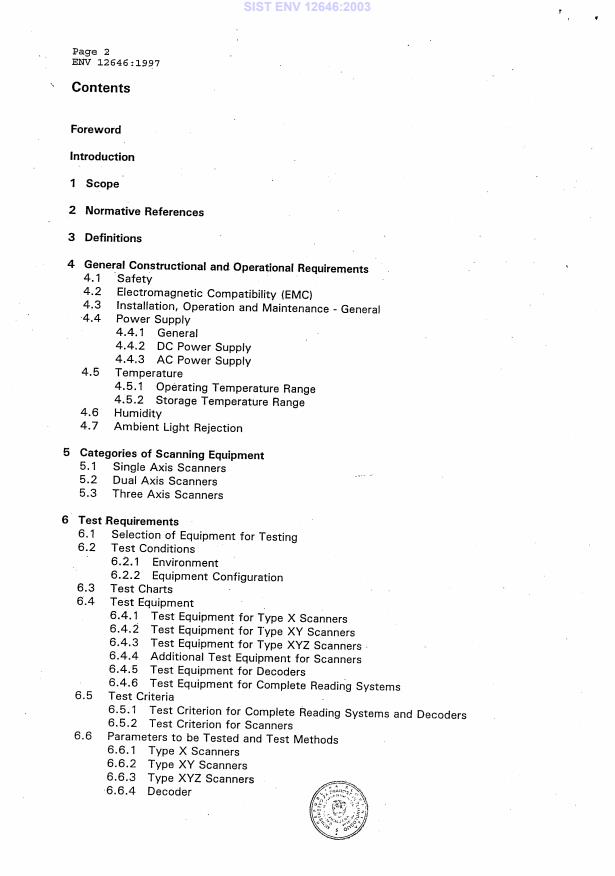 ENV 12646:1997 ENV 12646:2003 - Page 4 preview