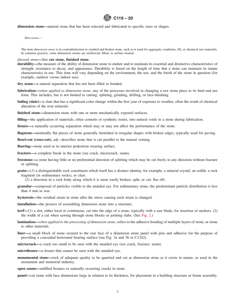 REDLINE ASTM C119-20 - Standard Terminology Relating to  Dimension Stone