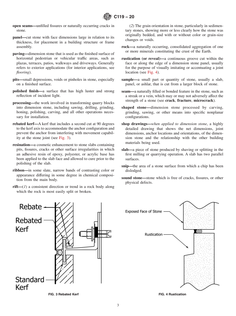 ASTM C119-20 - Standard Terminology Relating to  Dimension Stone