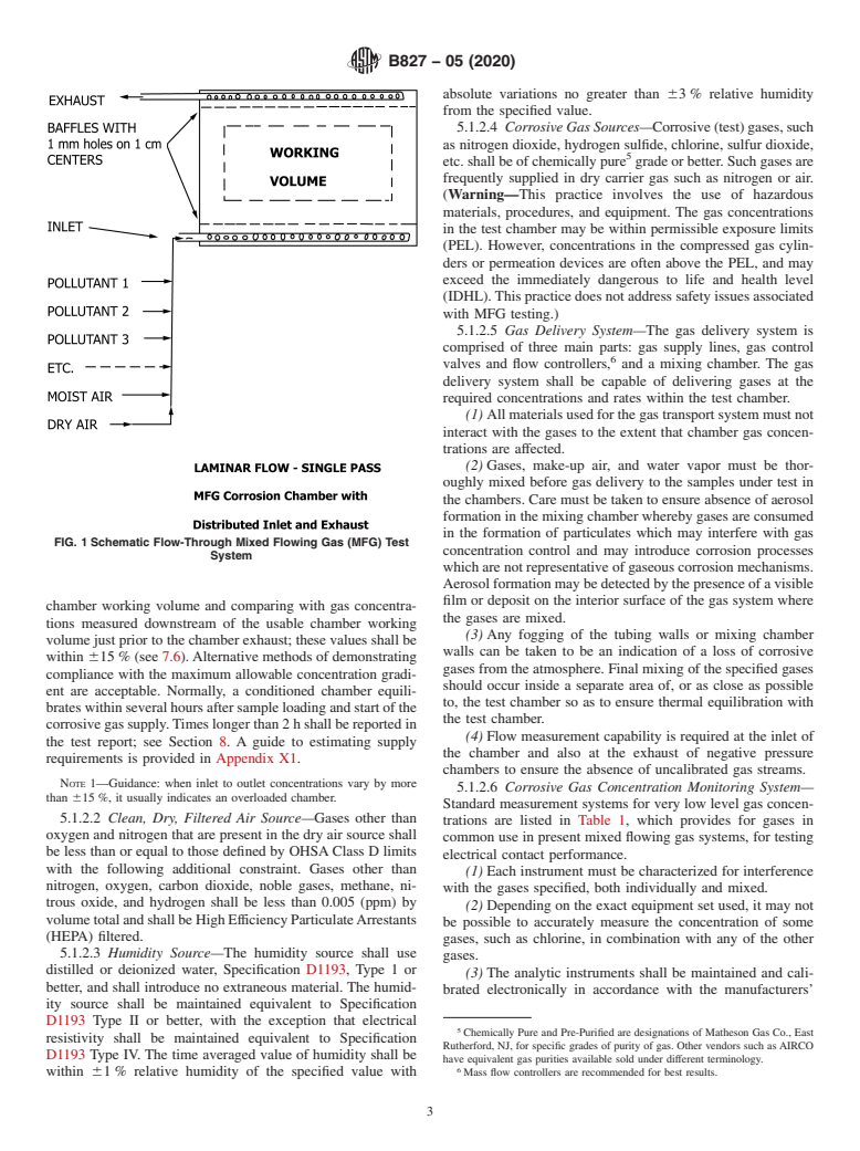 ASTM B827-05(2020) - Standard Practice for Conducting Mixed Flowing Gas (MFG) Environmental Tests