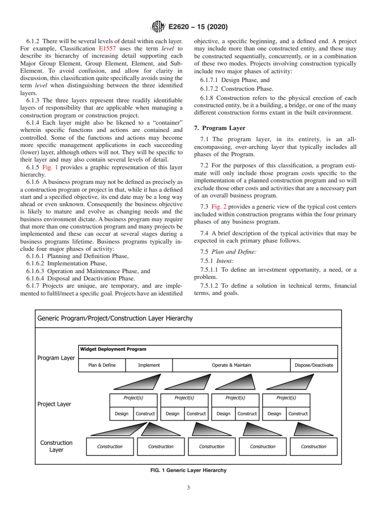 ASTM E2620-15(2020) - Standard Classification for Program and Project Estimate Summaries