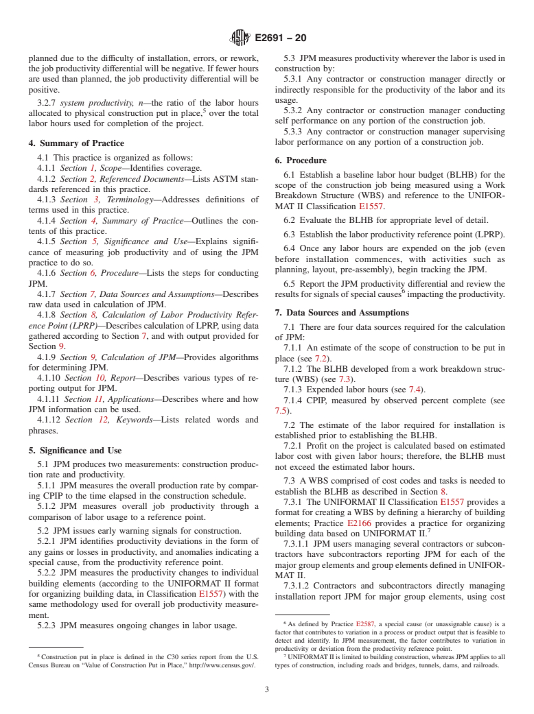 ASTM E2691-20 - Standard Practice for Job Productivity Measurement