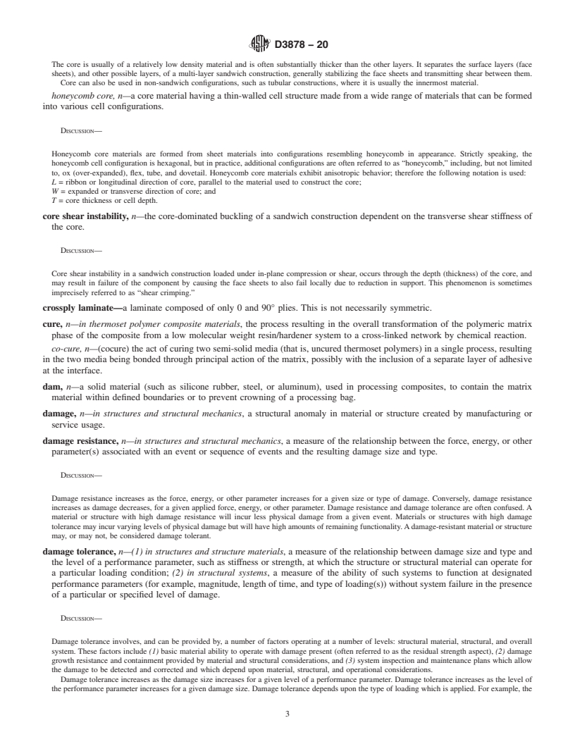 REDLINE ASTM D3878-20 - Standard Terminology for  Composite Materials