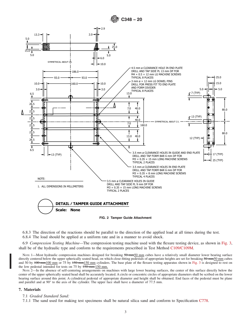 REDLINE ASTM C348-20 - Standard Test Method for  Flexural Strength of Hydraulic-Cement Mortars