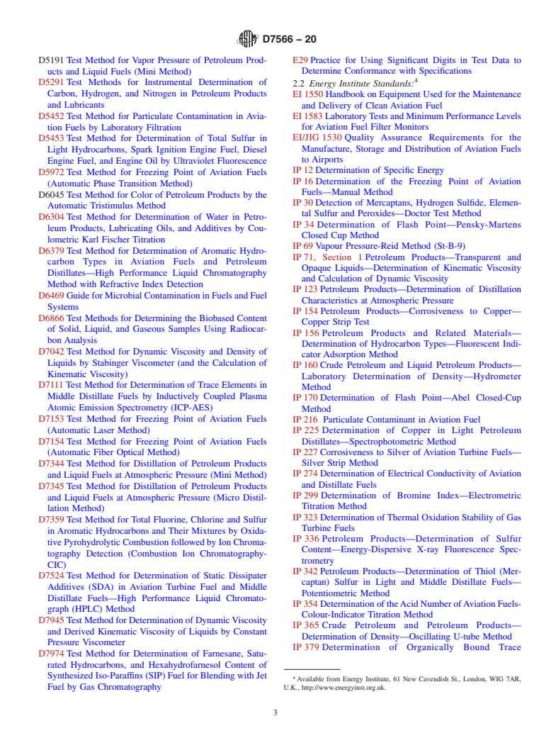 ASTM D7566-20 - Standard Specification for Aviation Turbine Fuel Containing Synthesized Hydrocarbons