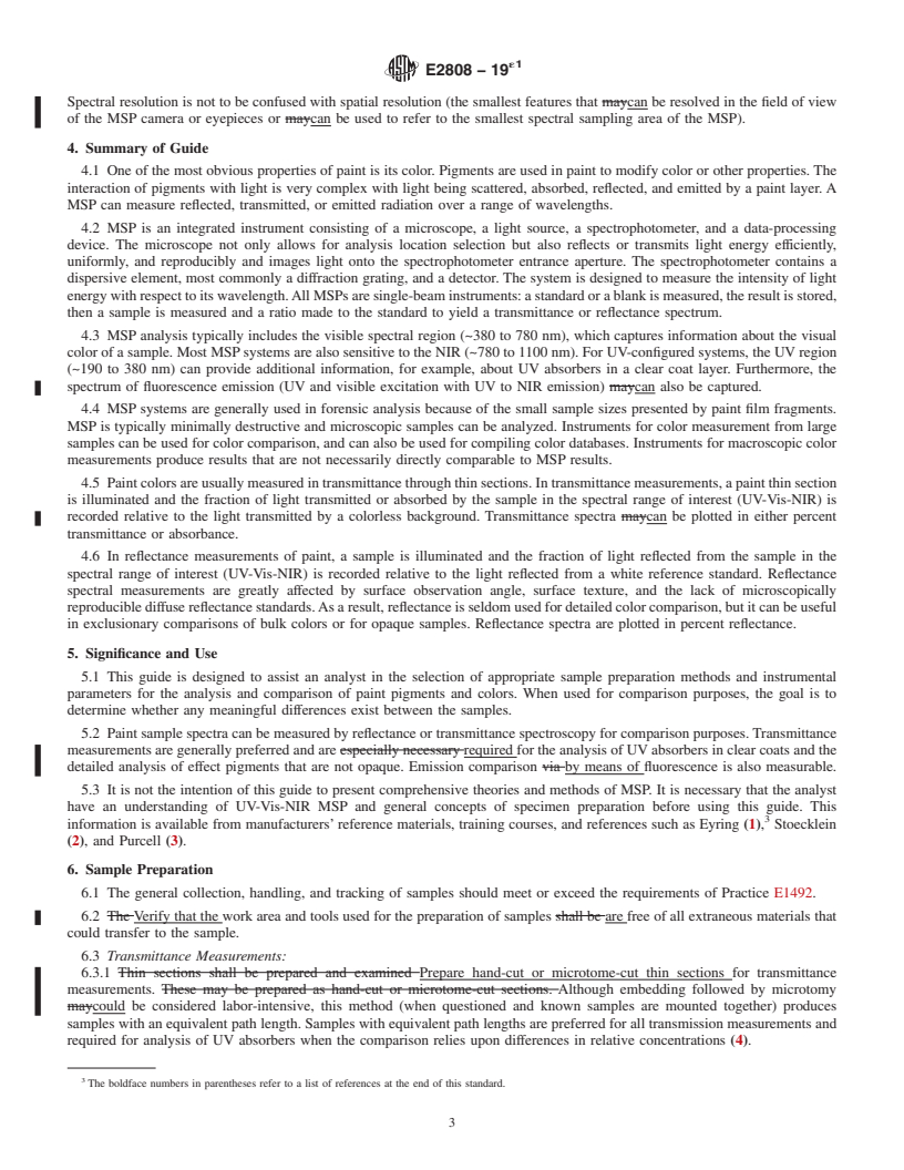 REDLINE ASTM E2808-19e1 - Standard Guide for  Microspectrophotometry in Forensic Paint Analysis