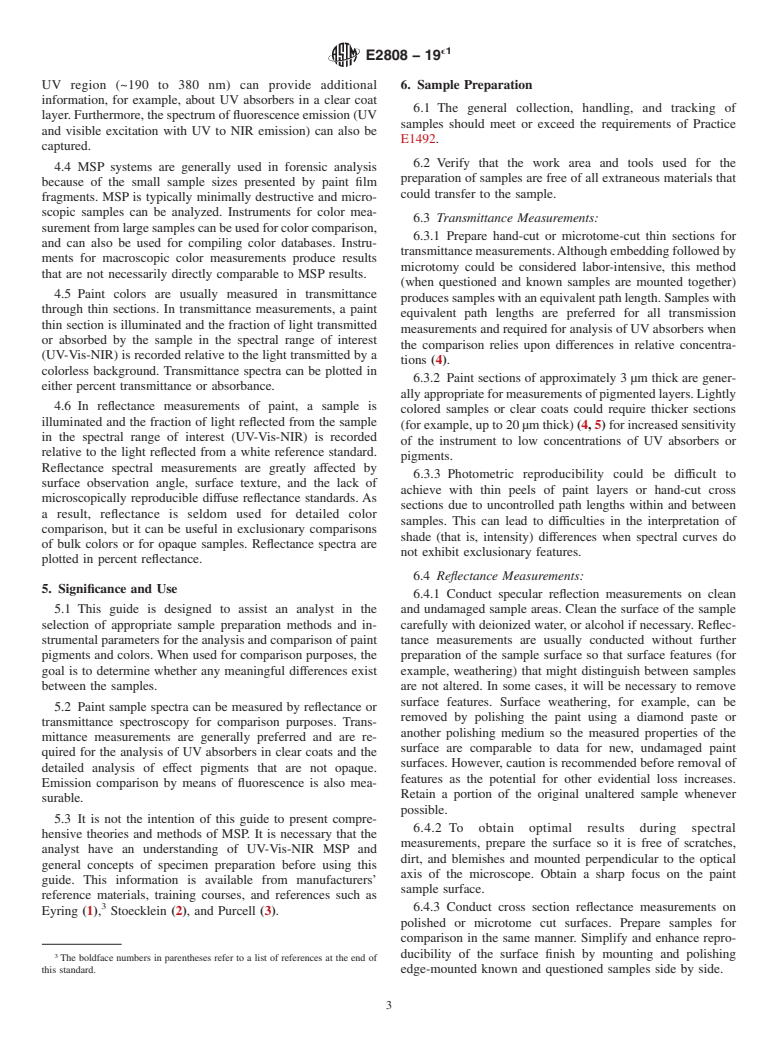 ASTM E2808-19e1 - Standard Guide for  Microspectrophotometry in Forensic Paint Analysis