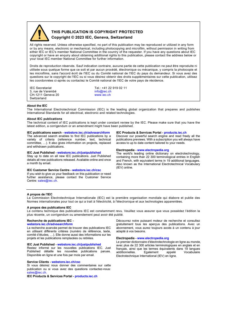 IEC 80601-2-59:2017/AMD1:2023 IEC 80601-2-59:2017/AMD1:2023 - Amendment 1 - Medical electrical equipment - Part 2-59: Particular requirements for the basic safety and essential performance of screening thermographs for human febrile temperature screening
Released:1/18/2023 - Page 2 preview