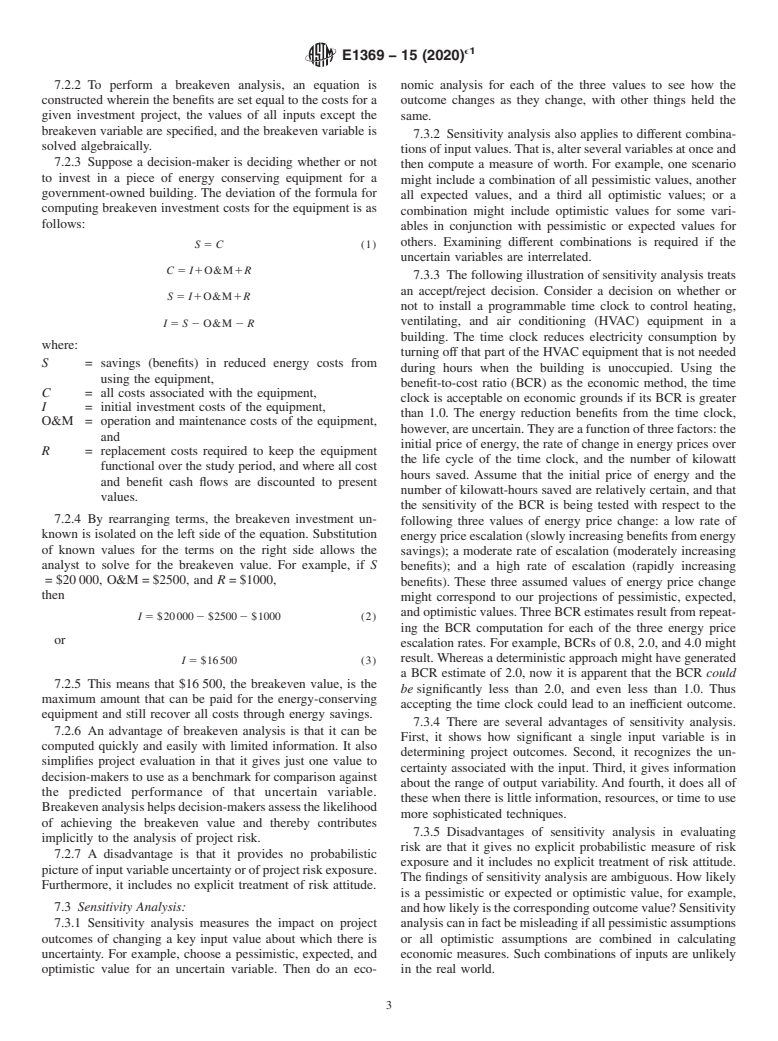 ASTM E1369-15(2020)e1 - Standard Guide for Selecting Techniques for Treating Uncertainty and Risk in the  Economic Evaluation of Buildings and Building Systems