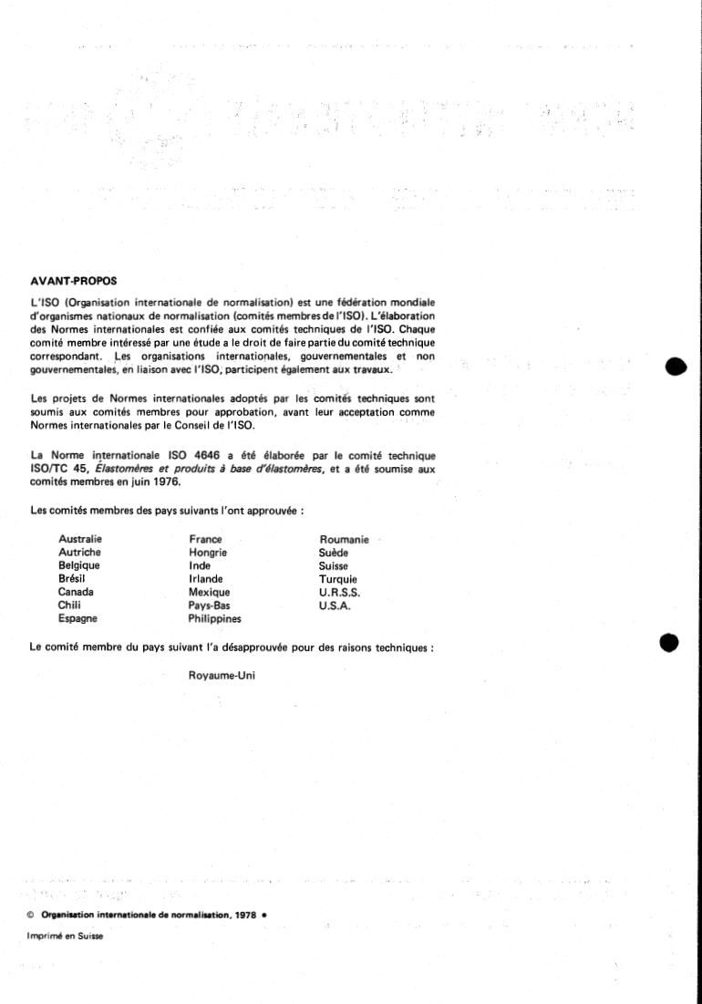 ISO 4646:1978 ISO 4646:1978 - Rubber or plastics coated fabrics — Low temperature impact test
Released:7/1/1978 - Page 2 preview