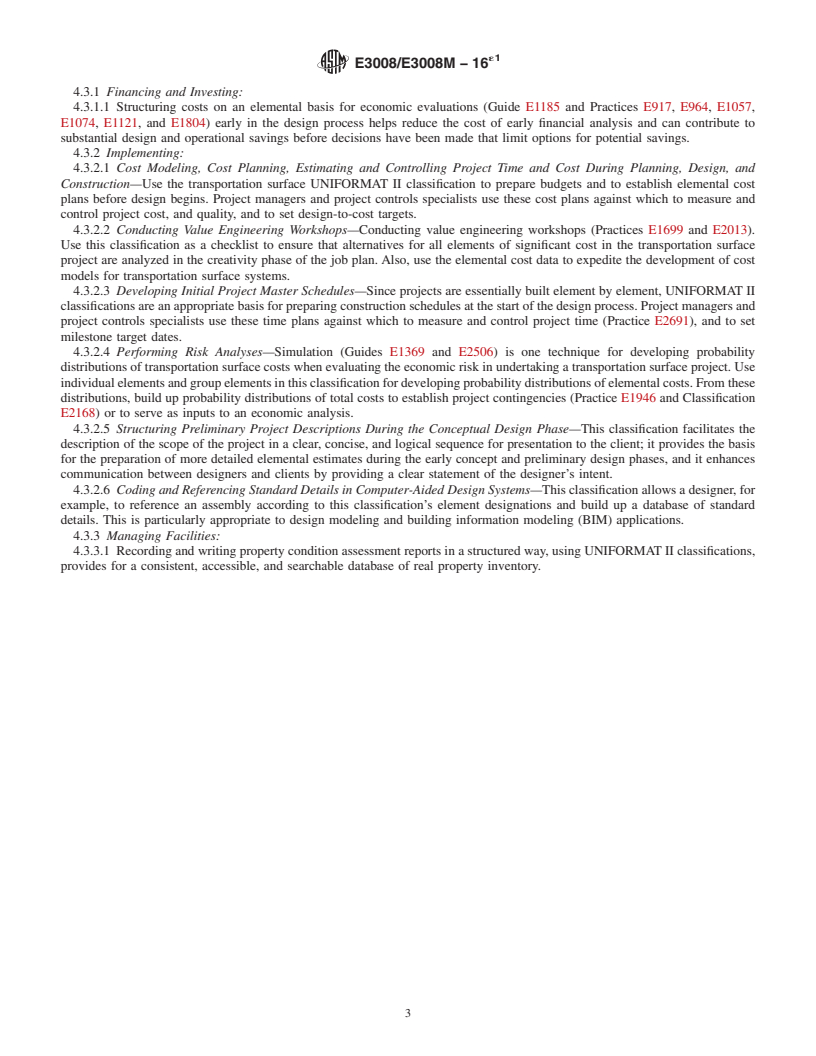 REDLINE ASTM E3008/E3008M-16e1 - Standard Classification for Transportation Surface Elements&#x2014;UNIFORMAT II