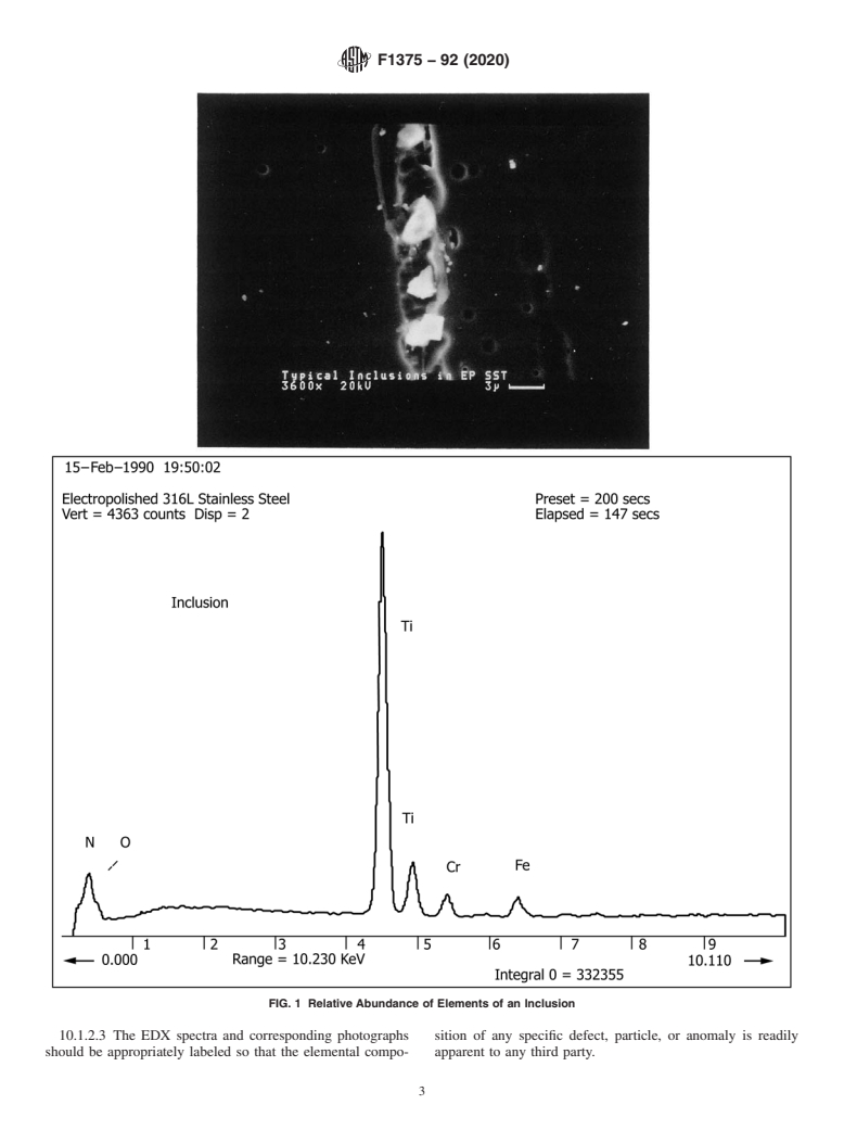 ASTM F1375-92(2020) - Standard Test Method for  Energy Dispersive X-Ray Spectrometer (EDX) Analysis of Metallic  Surface Condition for Gas Distribution System Components