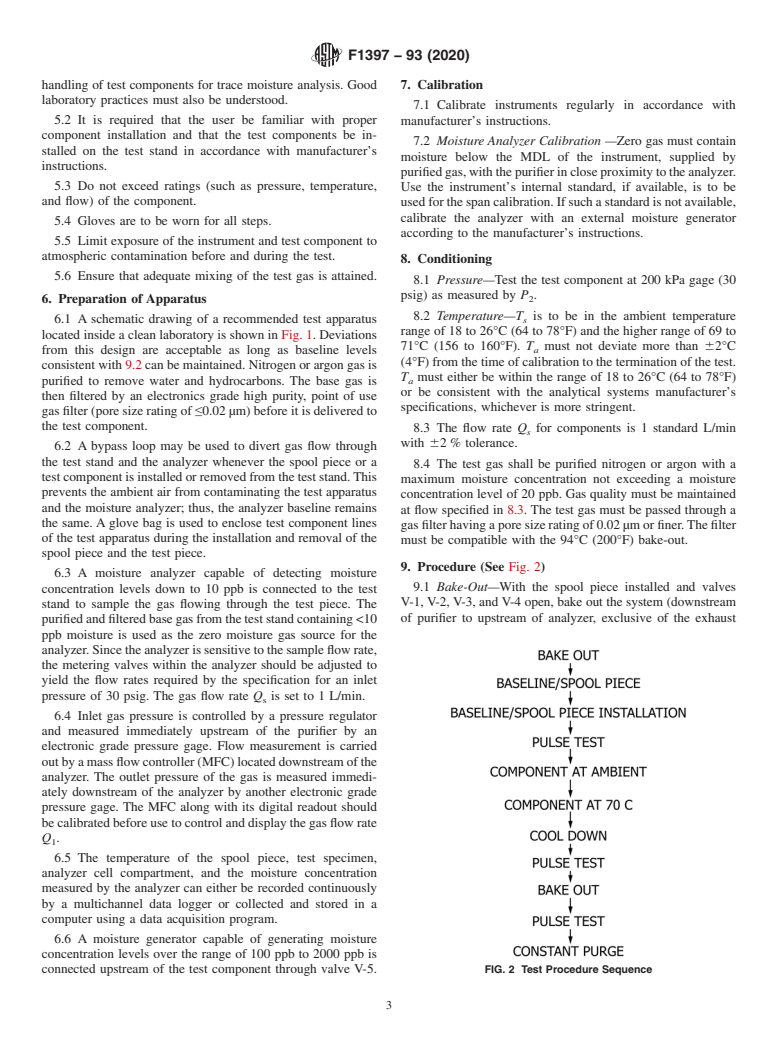 ASTM F1397-93(2020) - Standard Test Method for  Determination of Moisture Contribution by Gas Distribution   System Components