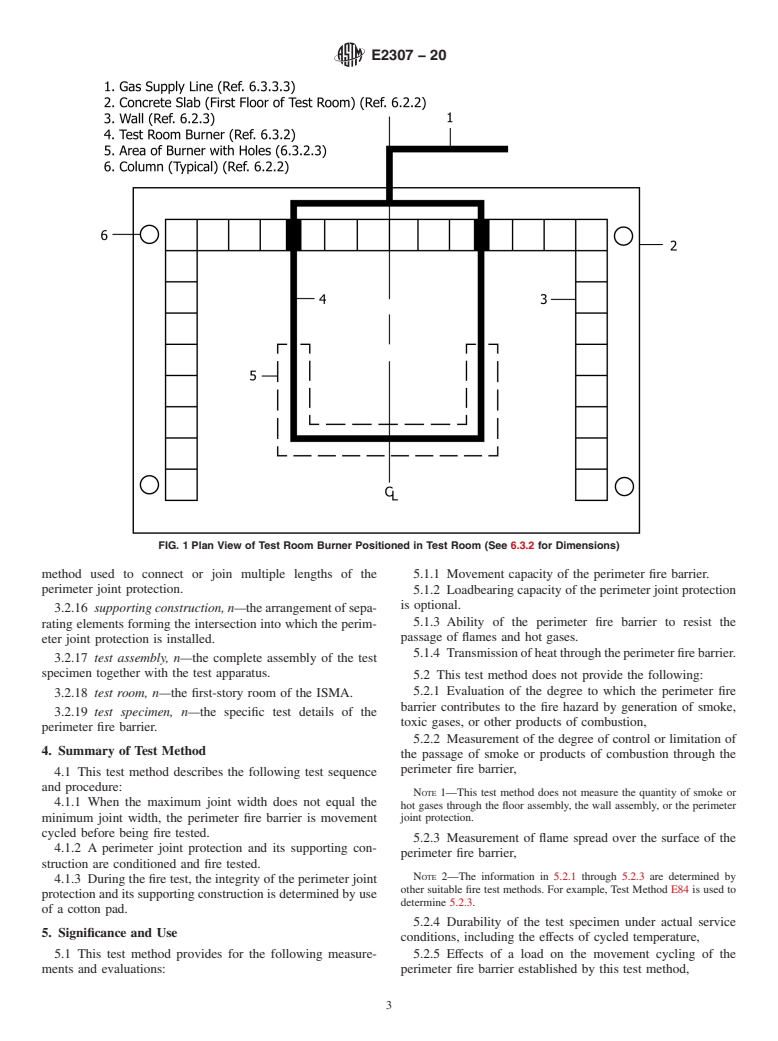 ASTM E2307-20 - Standard Test Method for  Determining Fire Resistance of Perimeter Fire Barriers Using  Intermediate-Scale, Multi-story Test Apparatus